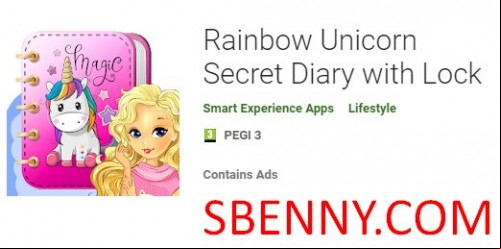 Rainbow Unicorn Secret Diary with Lock MOD APK
